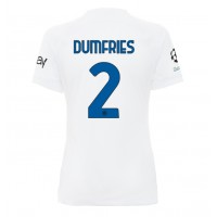 Inter Milan Denzel Dumfries #2 Replica Away Shirt Ladies 2023-24 Short Sleeve